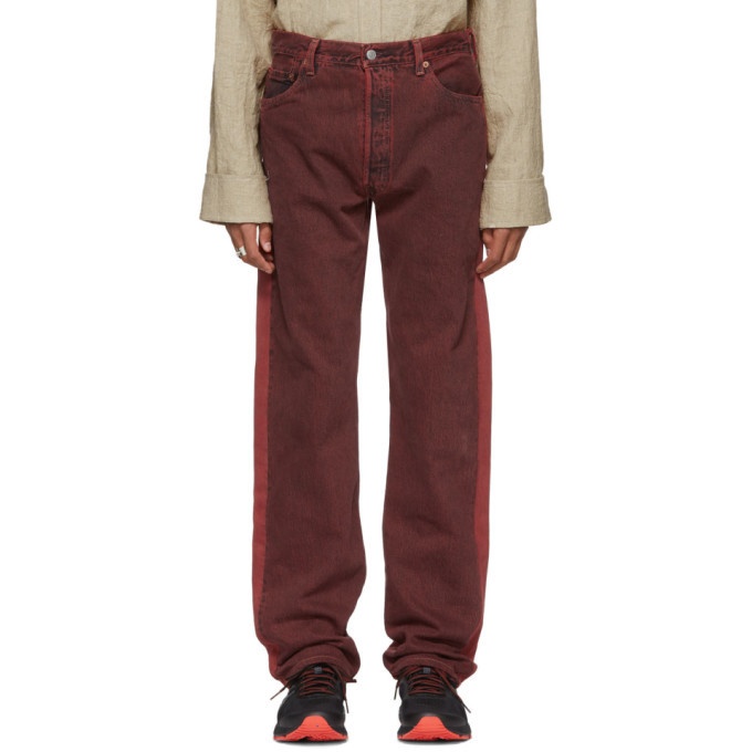 Photo: Bless Red Levis Edition Two-Tone Pleatfront Jeans