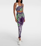 Tory Sport Zebra-printed sports bra