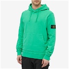 Stone Island Men's Garment Dyed Popover Hoody in Bright Green