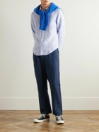 Onia - Air Straight-Leg Linen and Lyocell-Blend Drawstring Trousers - Blue