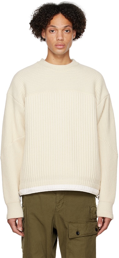 Photo: sacai Off-White Sports Mix Sweater