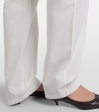 The Row Fael cotton poplin straight pants
