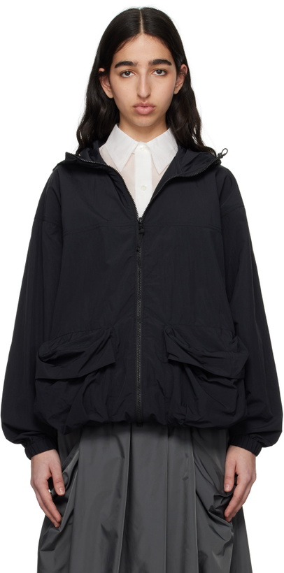Photo: Snow Peak Black Nylon Tussah Jacket