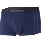 Orlebar Brown - Three-Pack Stretch-Cotton Boxer Briefs - Blue
