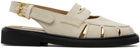 Thom Browne Beige Slingback Cutout Sandals