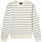 A.P.C. Tate Stripe Crew Sweat