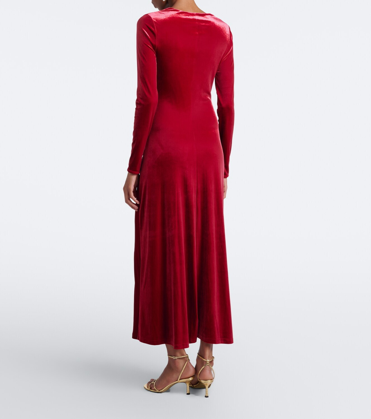 Simkhai Ferrera gathered velvet midi dress