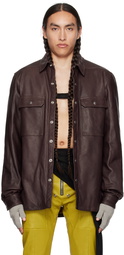 Rick Owens Purple Padded Leather Jacket