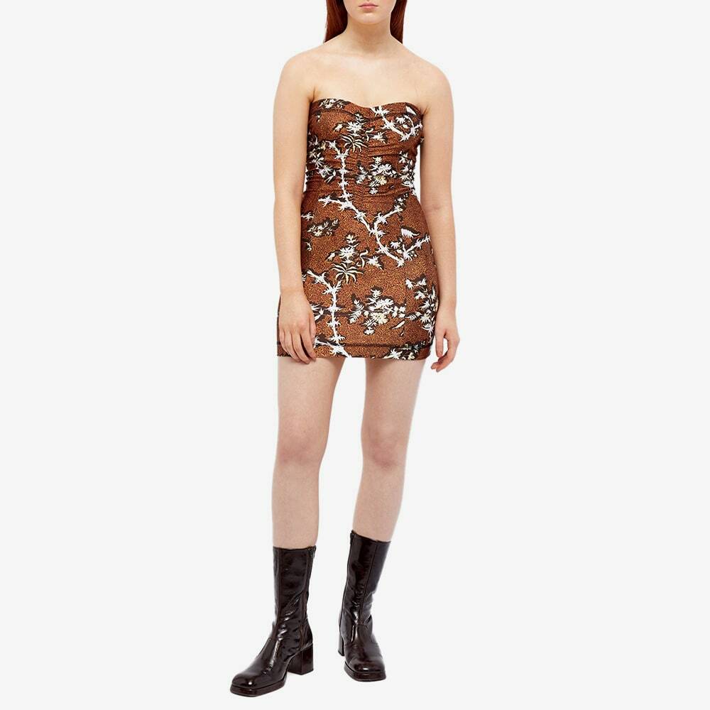 KNWLS Women's Skinn Printed Dress in Thorny Brown KNWLS