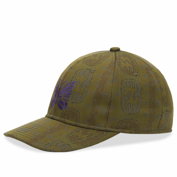 Photo: Needles Men's Jacquard Baseball Cap in Olive
