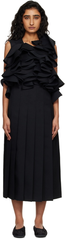 Photo: Comme des Garçons Black Twill Midi Dress