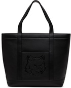 Maison Kitsuné Black Fox Head Leather Medium Tote