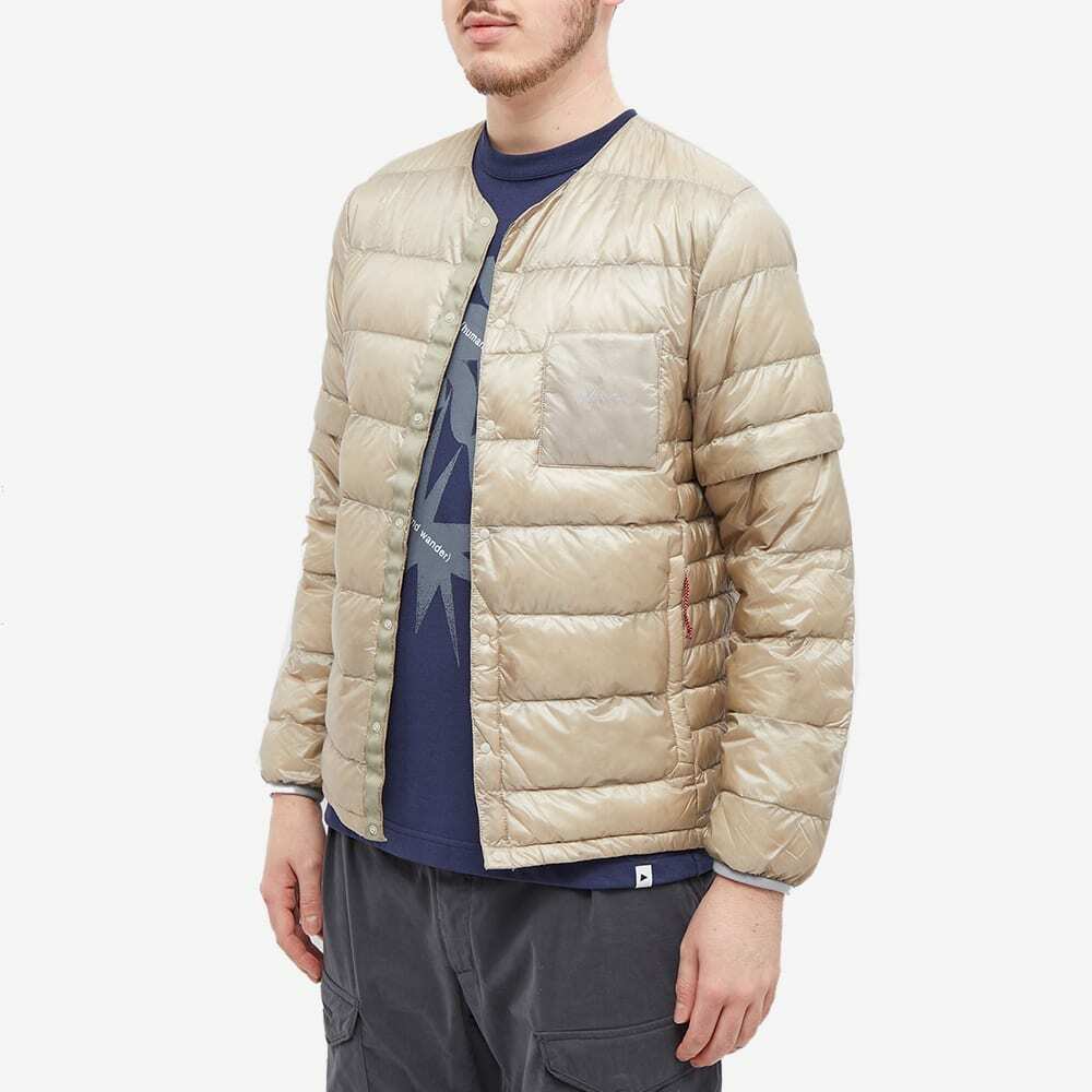 Nanga Men's Inner Down Cardigan in Beige Nanga