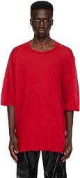 Rick Owens Red Crewneck T-Shirt