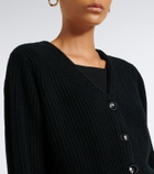 Jardin des Orangers Peplum wool and cashmere cardigan
