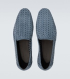 Manolo Blahnik Mario woven leather loafers
