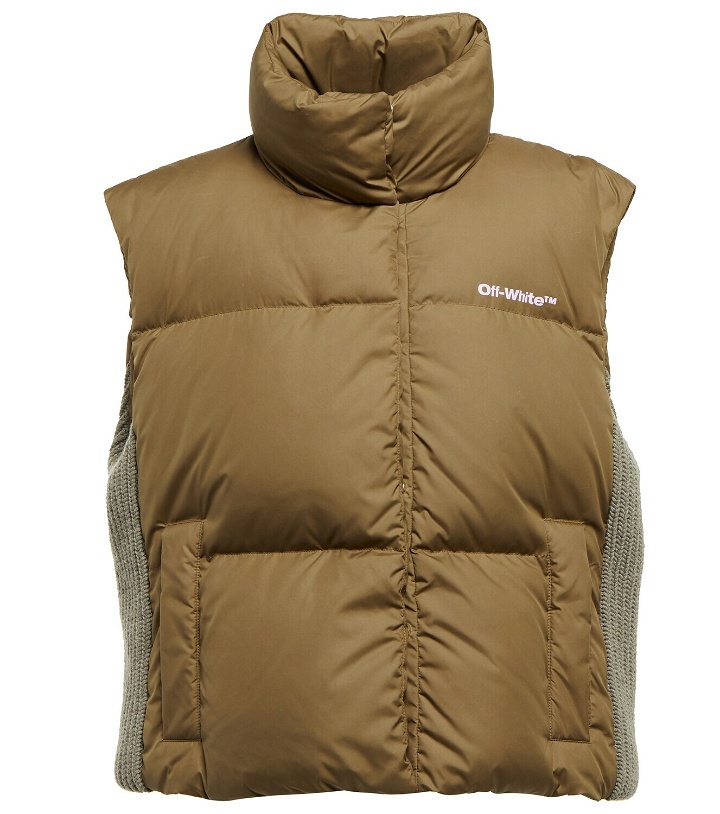Photo: Off-White - Peach Ny Arrows puffer vest