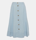 Polo Ralph Lauren A-line denim midi skirt