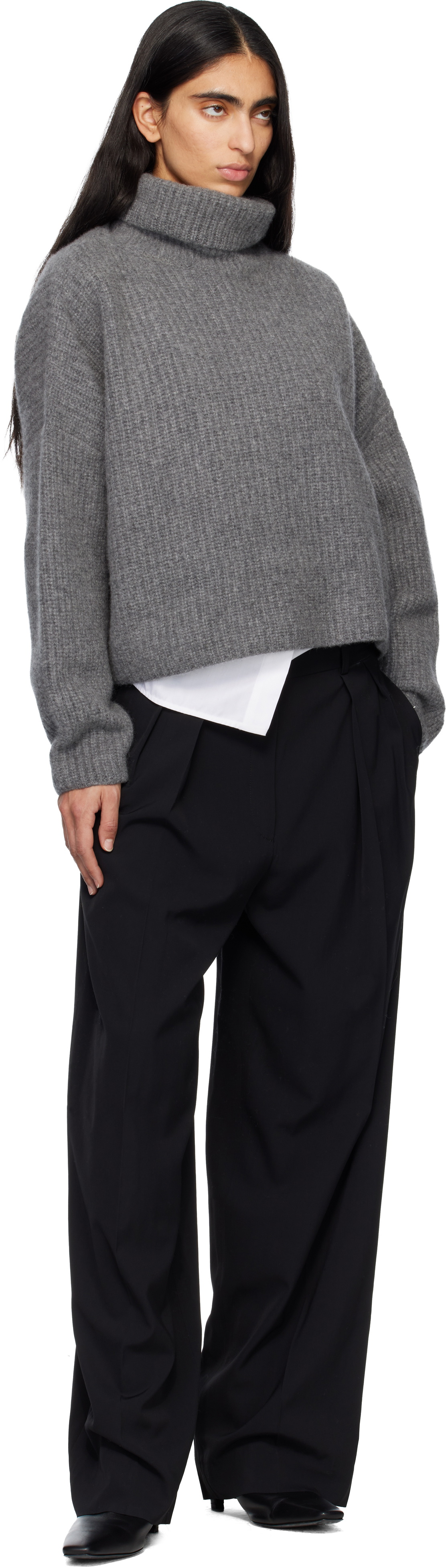 arch4 Gray Delphine Chunky Turtleneck