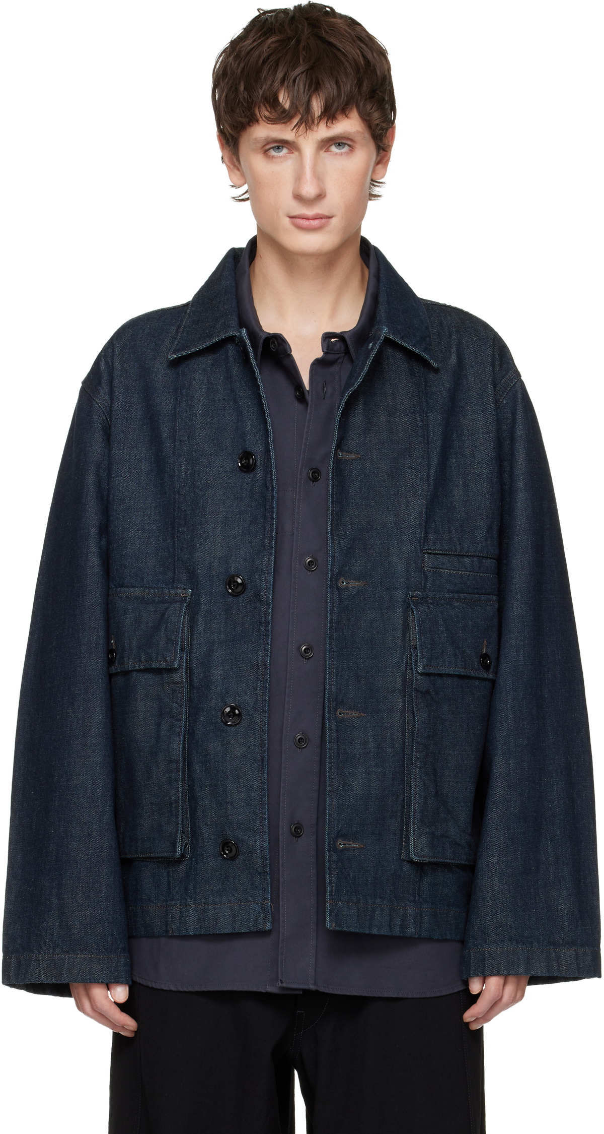 LEMAIRE Black Boxy Denim Jacket Lemaire