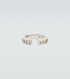 Tom Wood - Gate Baguette sterling silver ring with olive quartz