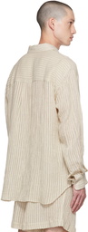 COMMAS Taupe Woven Rope Shirt