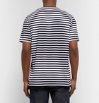 NN07 - Printed Striped Cotton-Jersey T-Shirt - Blue