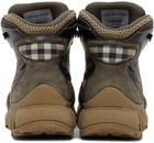 Burberry Brown Leather Tor Lace-Up Boots