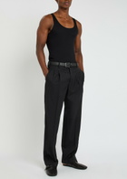 Tom Ford Ribbed Logo Jersey Tank Black