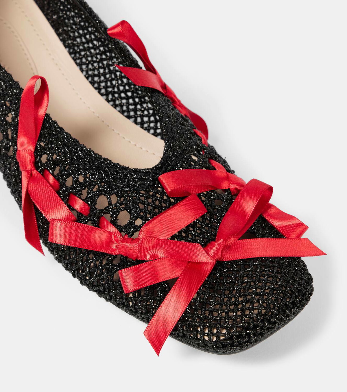 【Simone Rocha】 Bow-detail crochetバレエフラット Simone Rocha Bow-detail crochet ballet flats Simone Rocha