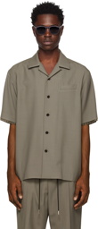 sacai Taupe Button Shirt