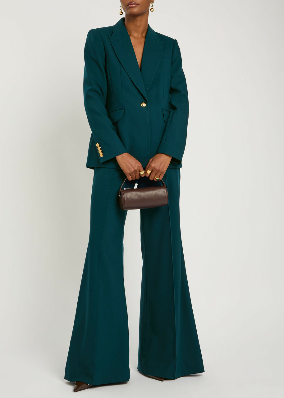 Zimmermann Rebellion Stretch-wool Blazer Teal