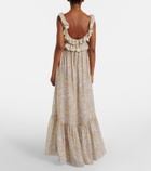 Chloé Floral ruffled silk charmeuse maxi dress