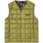 Gramicci x Taion Down Liner Vest in Olive