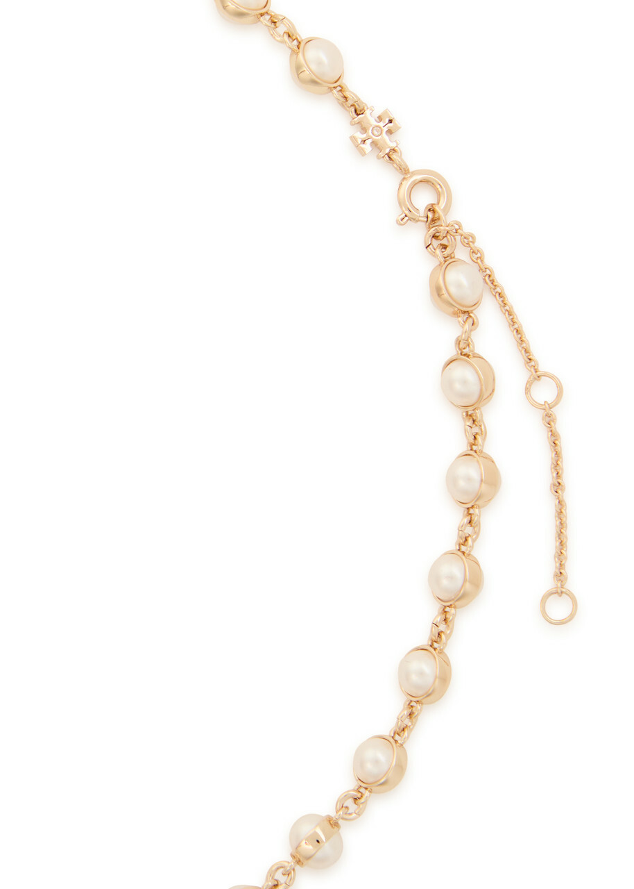 Tory Burch Moondance Faux Pearl-embellished 18kt Gold-plated Necklace - One Size