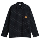 Service Works Men's Polka Dot Chore Shirt Jacket in Navy