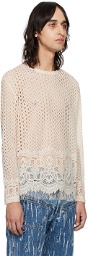 Andersson Bell Off-White Summer Net Sweater