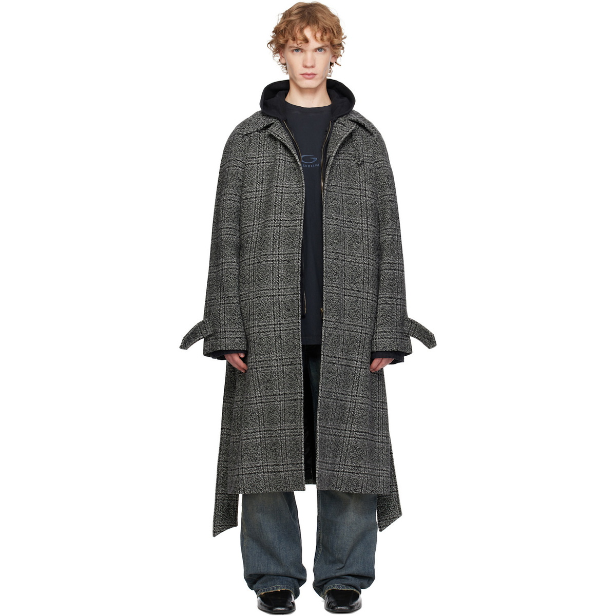 Balenciaga Gray Raglan Coat