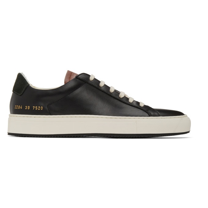 Photo: Common Projects Black and Tan Special Edition Retro Low Sneakers