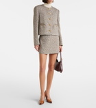 Blazé Milano Coci linen-blend tweed miniskirt