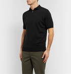 John Smedley - Payton Slim-Fit Wool Polo Shirt - Black