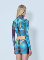 Jean Paul Gaultier Re-Edition Cropped Zip-Up Long Sleeve Top
