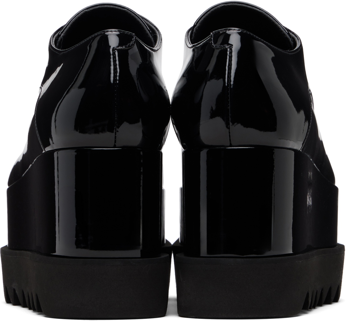 Stella McCartney Black Limited Edition Elyse Monochrome Platform Derbys