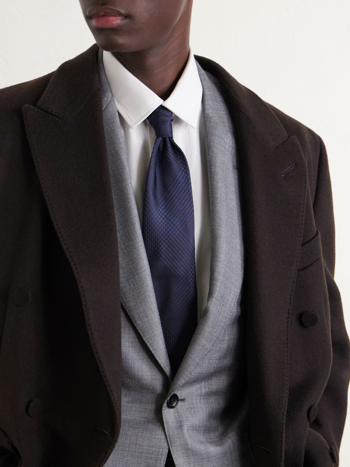 TOM FORD - 7cm Prince of Wales Checked Silk-Jacquard Tie