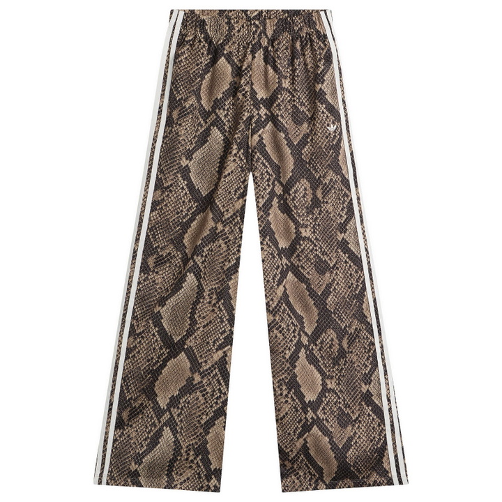 Photo: Adidas Women's Satin Wide Leg Track Pant in Linen/Magic Beige