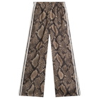 Adidas Women's Satin Wide Leg Track Pant in Linen/Magic Beige