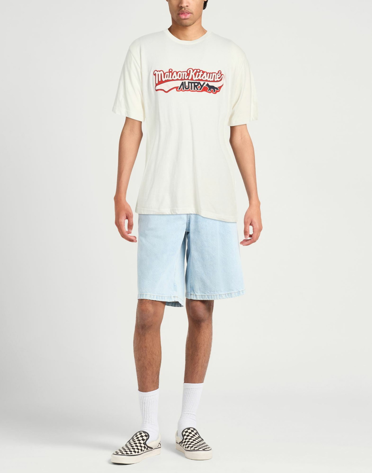 Autry X Maison Kitsuné Mens T-shirt in White