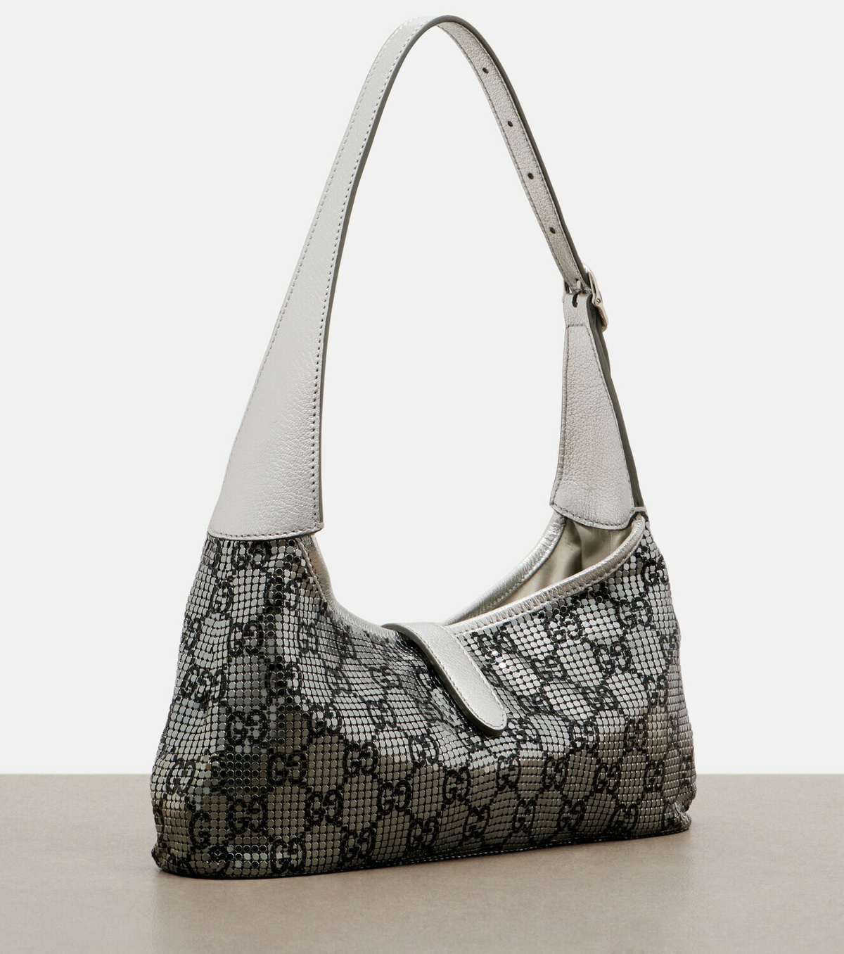 Gucci Jackie Slim GG mesh shoulder bag