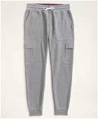 Brooks Brothers Men's Ribbed French Terry Cargo Joggers | Heather Grey