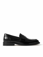 VINNY's - Townee Glossed-Leather Penny Loafers - Black